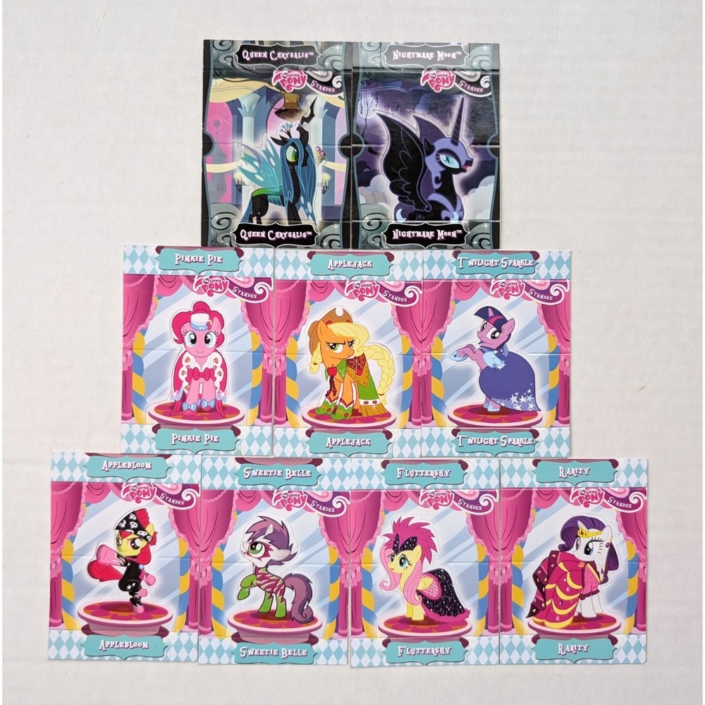 My Little Pony TCG Standee Card Lot of 9 Nightmare Moon‎ Queen Chrysalis +